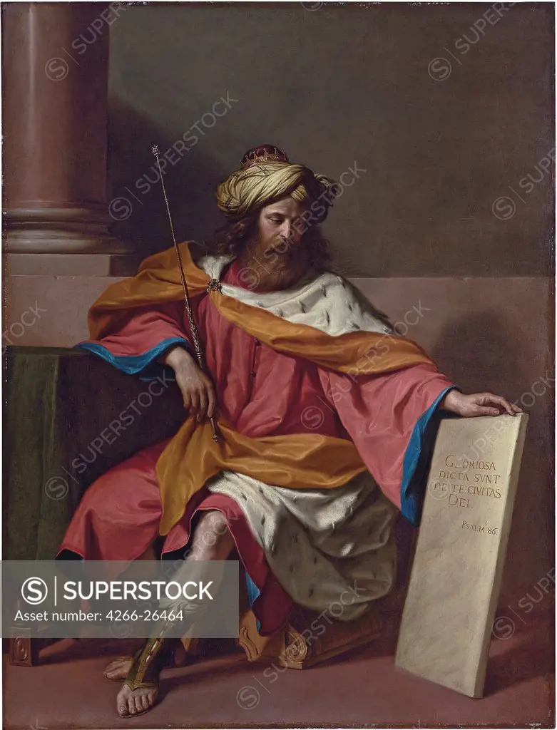 King David by Guercino (1591-1666)  Private Collection  Italy, Bolognese School  Oil on canvas  Painting  Bible