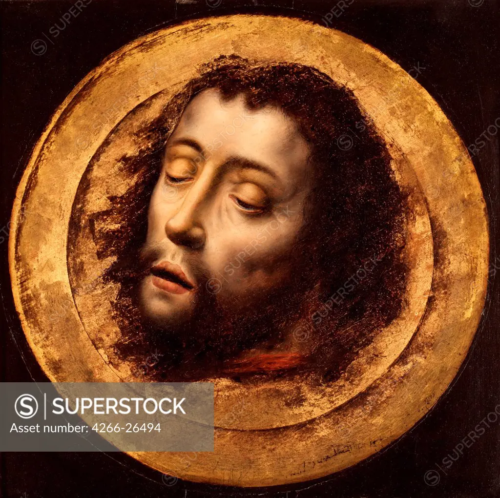 The Head of Saint John the Baptist by Bouts, Aelbrecht, (Circle)    Private Collection  The Netherlands  Oil on wood  Painting  Bible