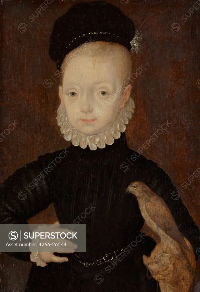 James VI and I (1566-1625), King of Scotland, as child by Bronckhorst, Arnold (active 1565-1583)  National Gallery of Scotland, Edinburgh  1574  The Netherlands  Oil on wood  Painting  Portrait