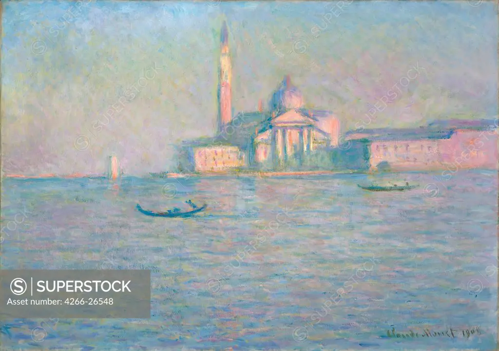 The Church of San Giorgio Maggiore, Venice by Monet, Claude (1840-1926)  Indianapolis Museum of Art  1908  France  Oil on canvas  Painting  Landscape