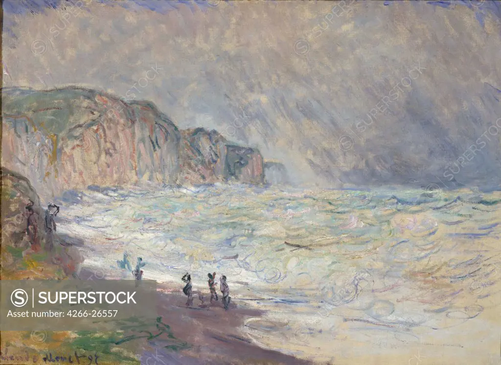 Heavy Sea at Pourville by Monet, Claude (1840-1926)  National Museum of Western Art, Tokyo  1897  France  Oil on canvas  Painting  Landscape