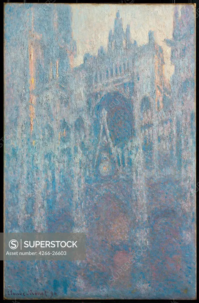 The Portal of Rouen Cathedral in Morning Light by Monet, Claude (1840-1926)  J. Paul Getty Museum, Los Angeles  1894  France  Oil on canvas  Painting  Landscape