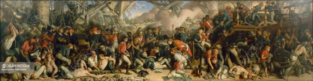 The Death of Nelson by Maclise, Daniel (1806-1870)  Walker Art Gallery  1859-1864  Ireland  Oil on canvas  Painting  Genre,History