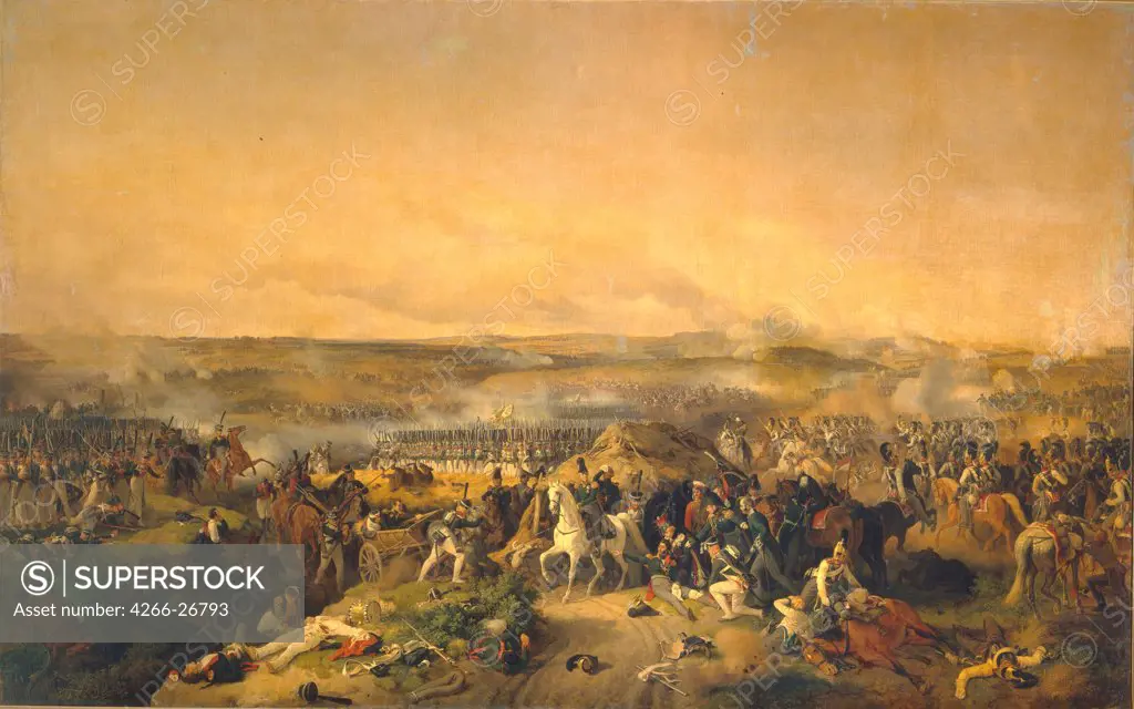 The Battle of Borodino on August 26, 1812 by Hess, Peter von (1792Ð1871)  State Hermitage, St. Petersburg  1843  Germany  Oil on canvas  Painting  History