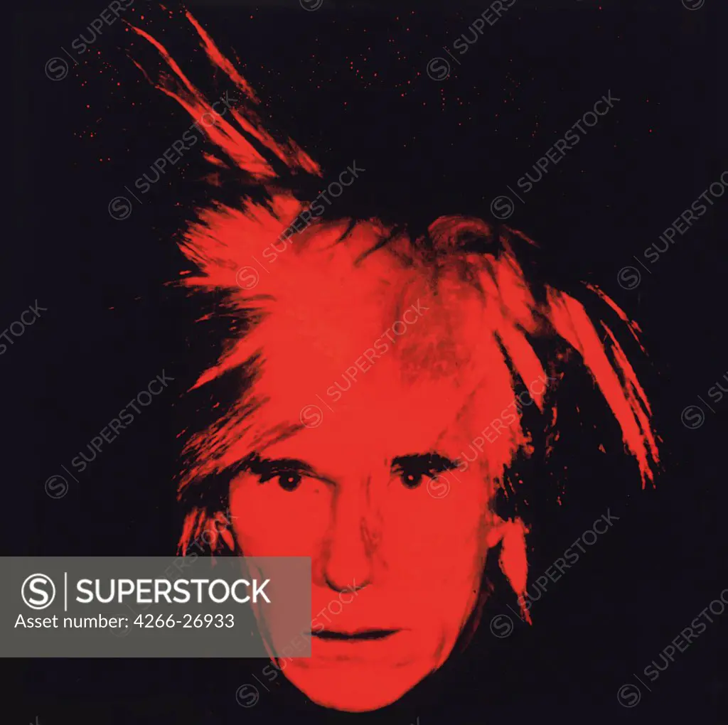 Self-Portrait by Warhol, Andy (1928-1987)  Private Collection  1986  The United States  Silkscreen ink on synthetic polymer paint on canvas  Painting  Portrait