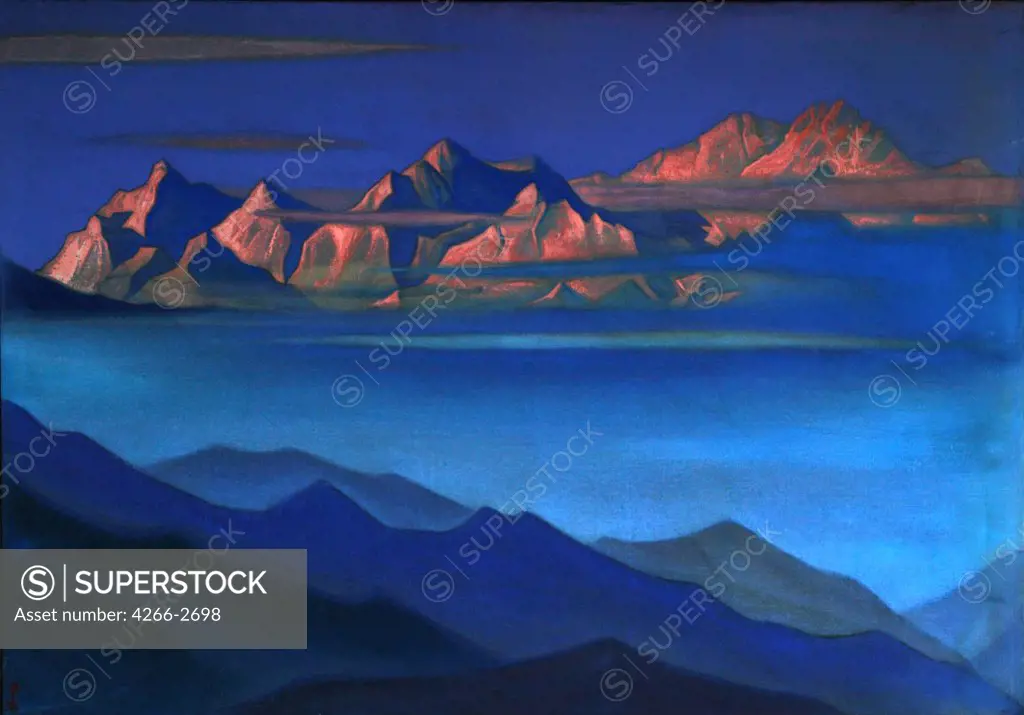 Roerich, Nicholas (1874-1947) International Centre of the Roerichs, Moscow 1944 91x150 Tempera on canvas Symbolism Russia 