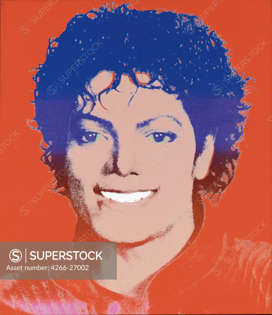 Michael Jackson by Warhol, Andy (1928-1987)  Private Collection  1984  The United States  Silkscreen ink on synthetic polymer paint on canvas  Painting  Portrait
