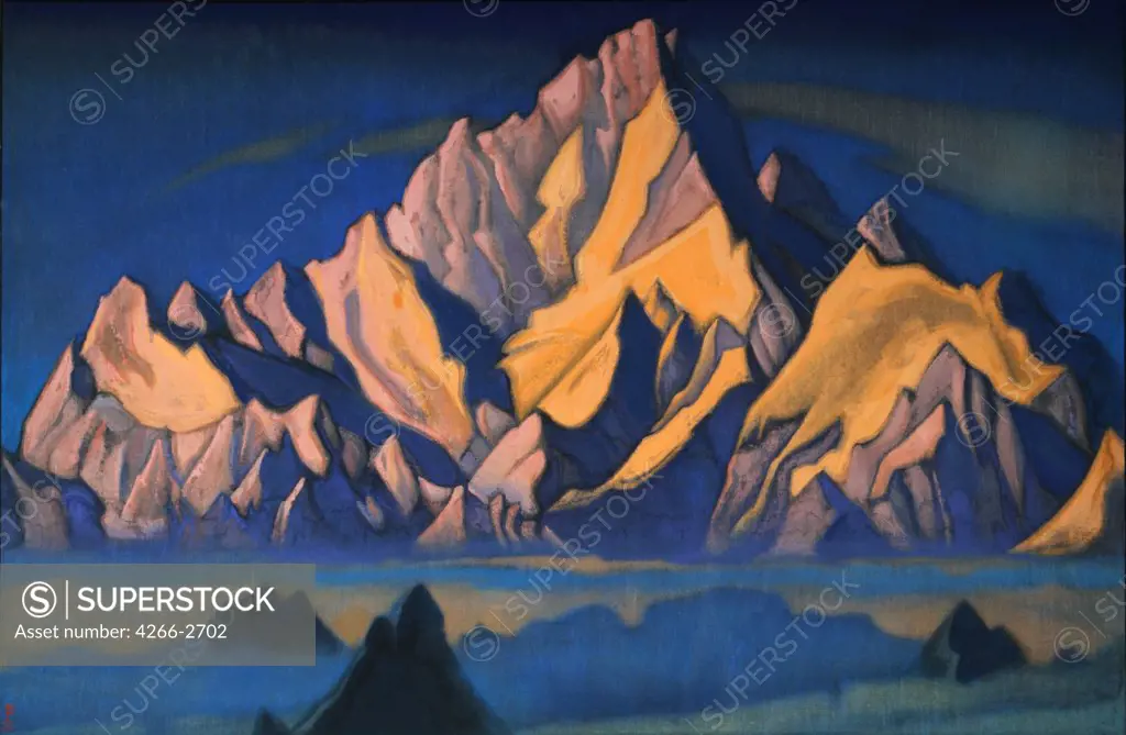 Roerich, Nicholas (1874-1947) International Centre of the Roerichs, Moscow 1947 61x102 Tempera on canvas Symbolism Russia Mythology, Allegory and Literature 