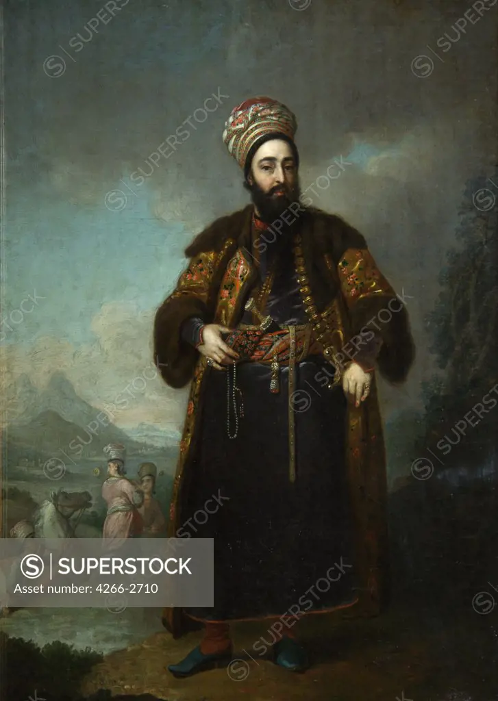 Portrait of Murtaza Kuli Khan by Vladimir Lukich Borovikovsky, oil on canvas, 1796, 1757-1825, Russia, St Petersburg, State Russian Museum, 284x189, 5