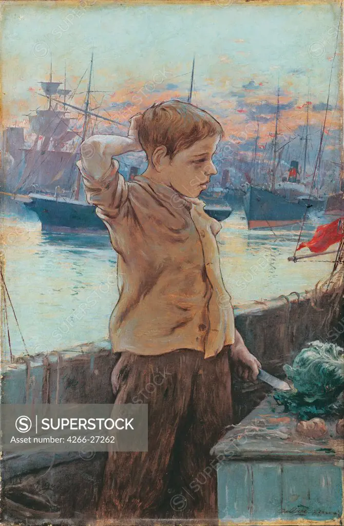 The ship's boy by Guiard, Adolfo (1860-1916) / Museo de Bellas Artes de Bilbao / Impressionism / 1887 / Spain / Oil on canvas / Genre / 62x41