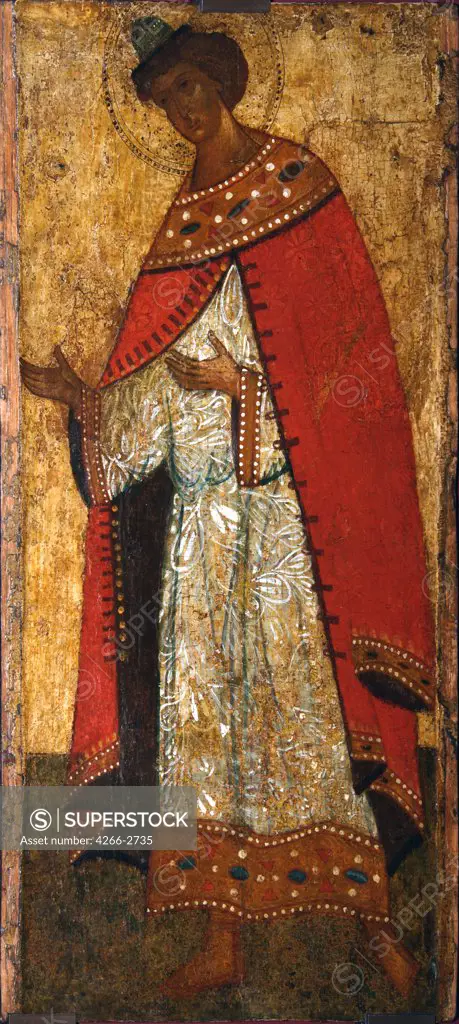 Russian icon by unknown painter, tempera on panel, 15th century, Novgorod School, Russia, Moscow, State Tretyakov Gallery