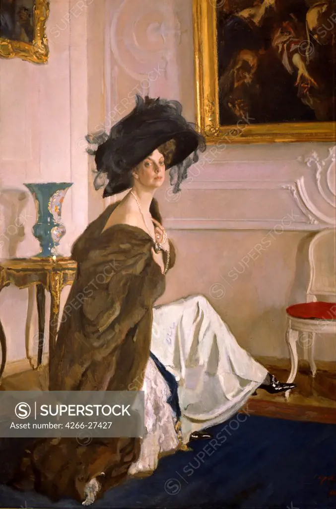 Portrait of Princess Olga Orlova by Serov, Valentin Alexandrovich (1865-1911) / State Russian Museum, St. Petersburg / Realism / 1911 / Russia / Oil on canvas / Portrait / 237,5x160