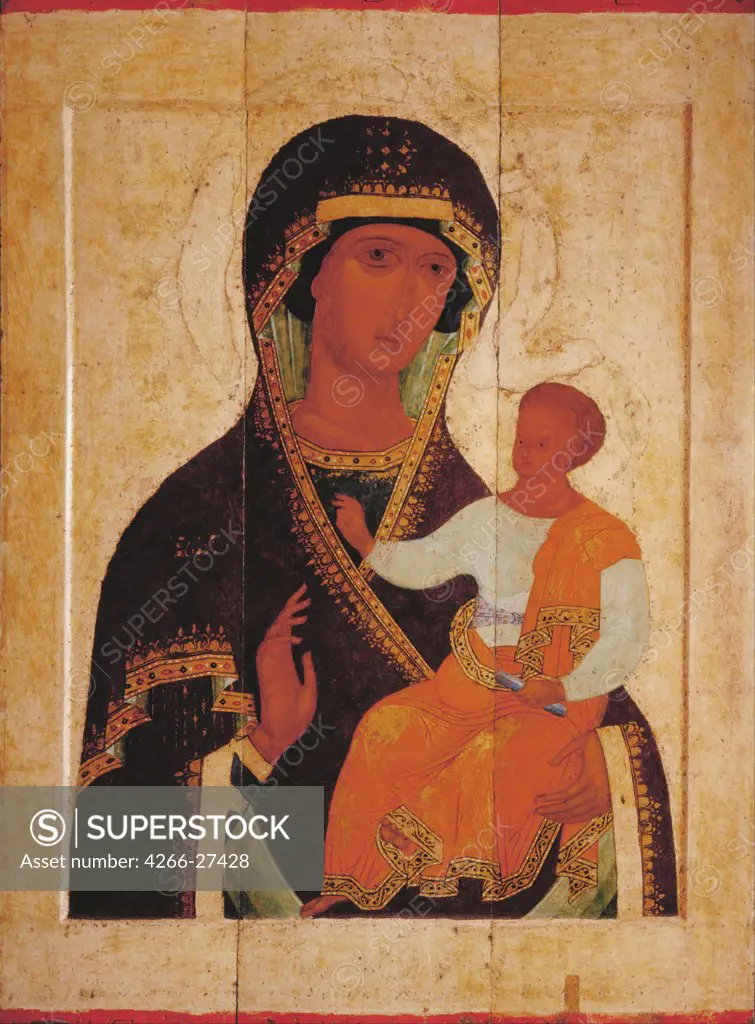 Icon of the Virgin Hodegetria by Dionysius (ca. 1450-before 1508) / State Russian Museum, St. Petersburg / Russian icon painting / c. 1502-1503 / Russia / Tempera on panel / Bible / 141x105,7