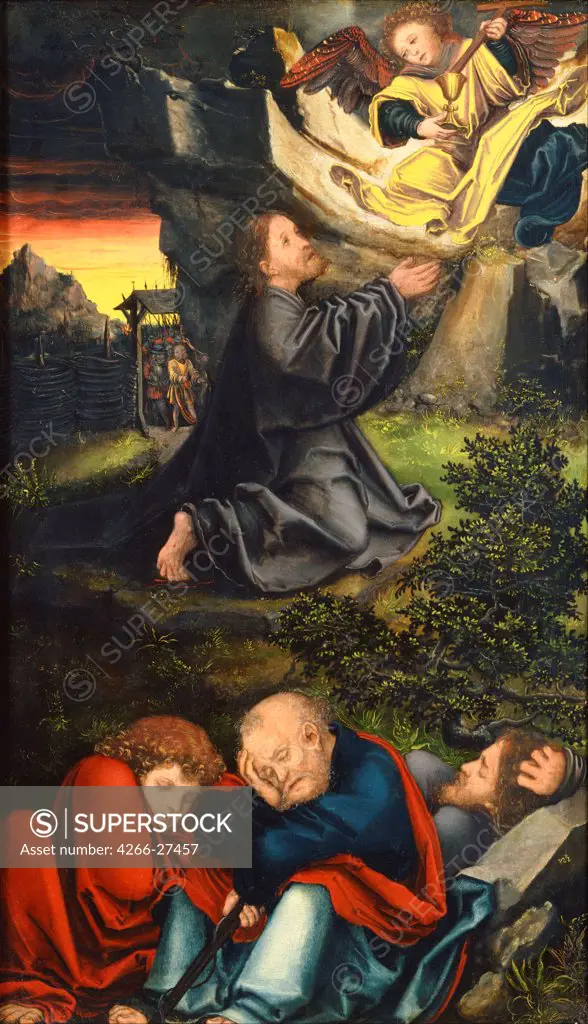 The Agony in the Garden by Cranach, Lucas, the Elder (1472-1553) / National Museum of Western Art, Tokyo / Renaissance / ca 1518 / Germany / Oil on wood / Bible / 54x32