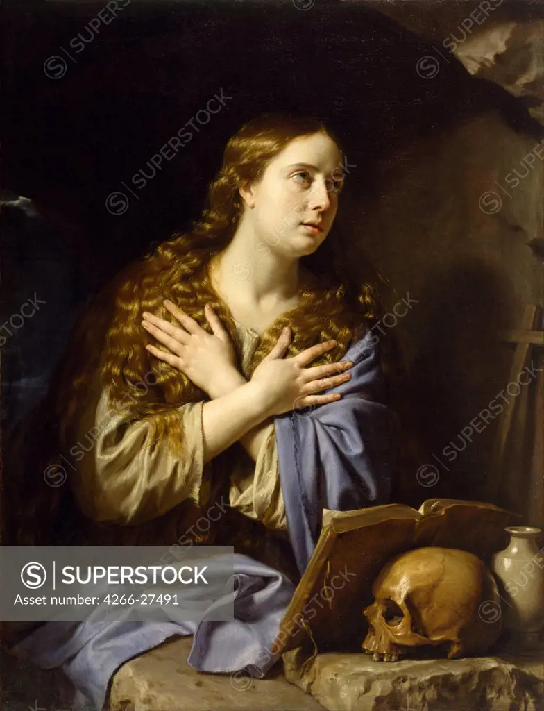 The Repentant Magdalen by Champaigne, Philippe, de (1602-1674) / Museum of Fine Arts, Houston / Baroque / 1648 / France / Oil on canvas / Bible / 115,9x88,9