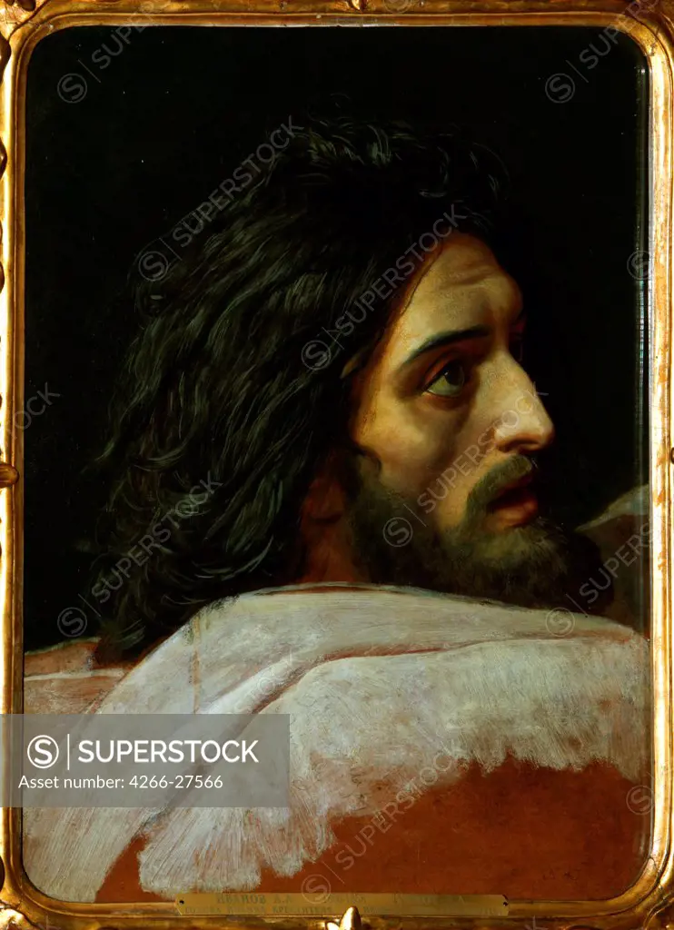 The Head of Saint John the Baptist by Ivanov, Alexander Andreyevich (1806-1858) / State Tretyakov Gallery, Moscow / Neoclassicism / End 1830s / Russia / Oil on paper / Bible / 57,7x44,1