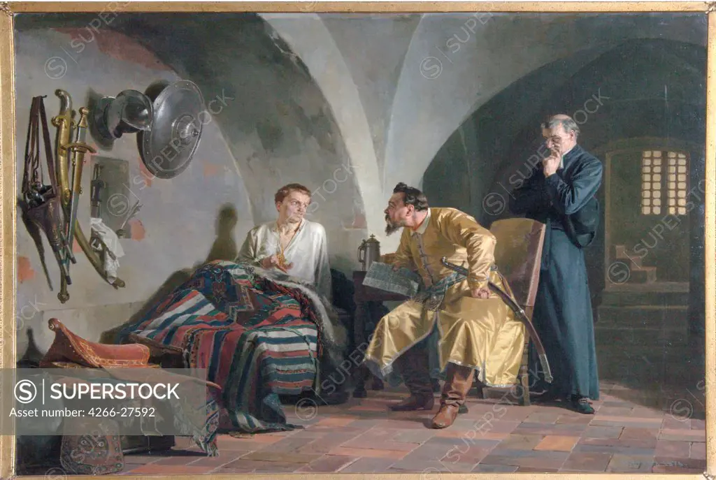 False Dmitry I in the Adam Wisniowiecki House by Nevrev, Nikolai Vasilyevich (1830-1904) / Regional Art Museum, Khanty-Mansiysk / History painting / 1876 / Russia / Oil on canvas / History /