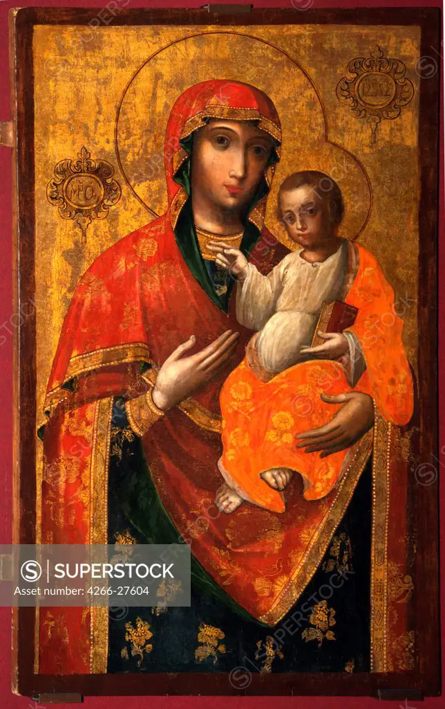 The Ilyin-Chernigov Icon of the Mother of God by Russian icon   / Monastery of the Caves, Kiev / Russian icon painting / 18th century / Ukraine / Tempera on panel / Bible / 125x72,5