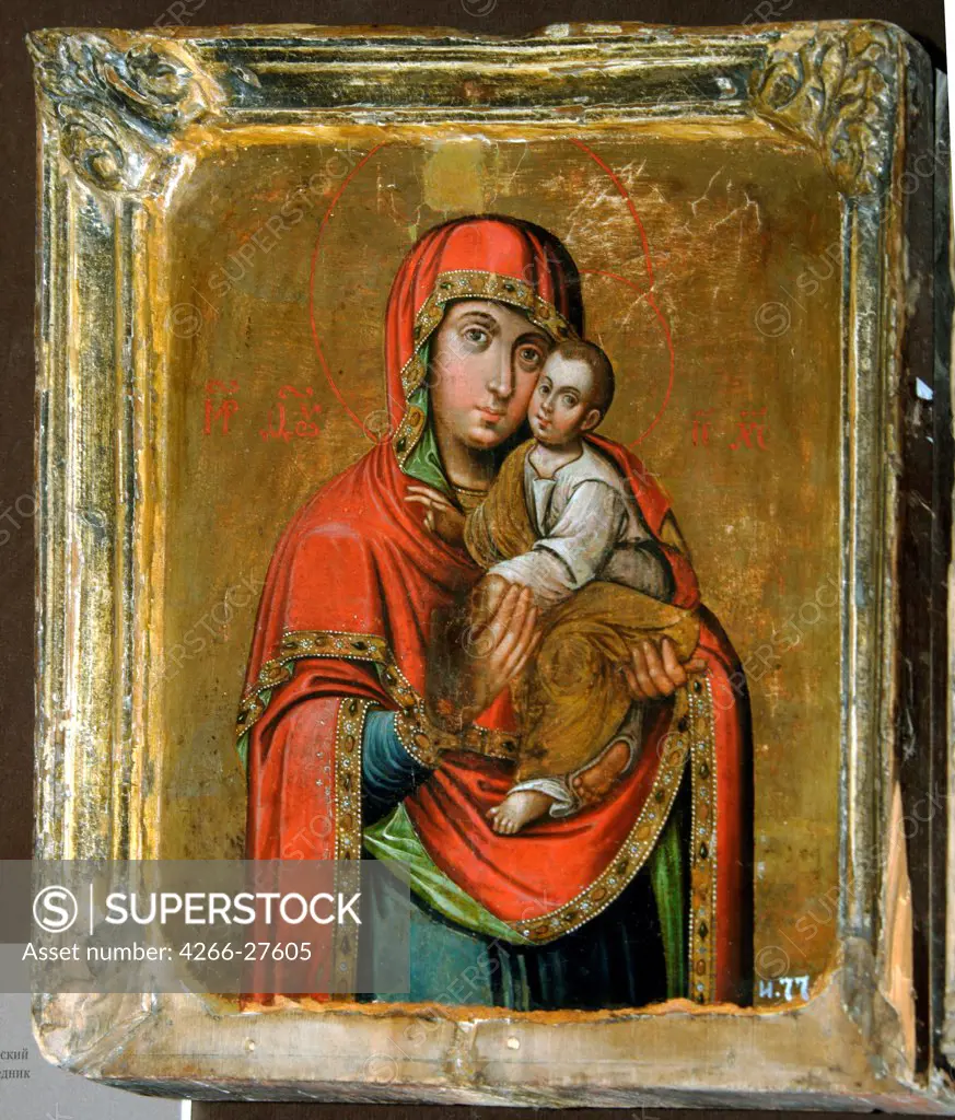 Kiev-Bratskaya Icon of the Mother of God by Russian icon   / Monastery of the Caves, Kiev / Russian icon painting / 18th century / Ukraine / Tempera on panel / Bible /