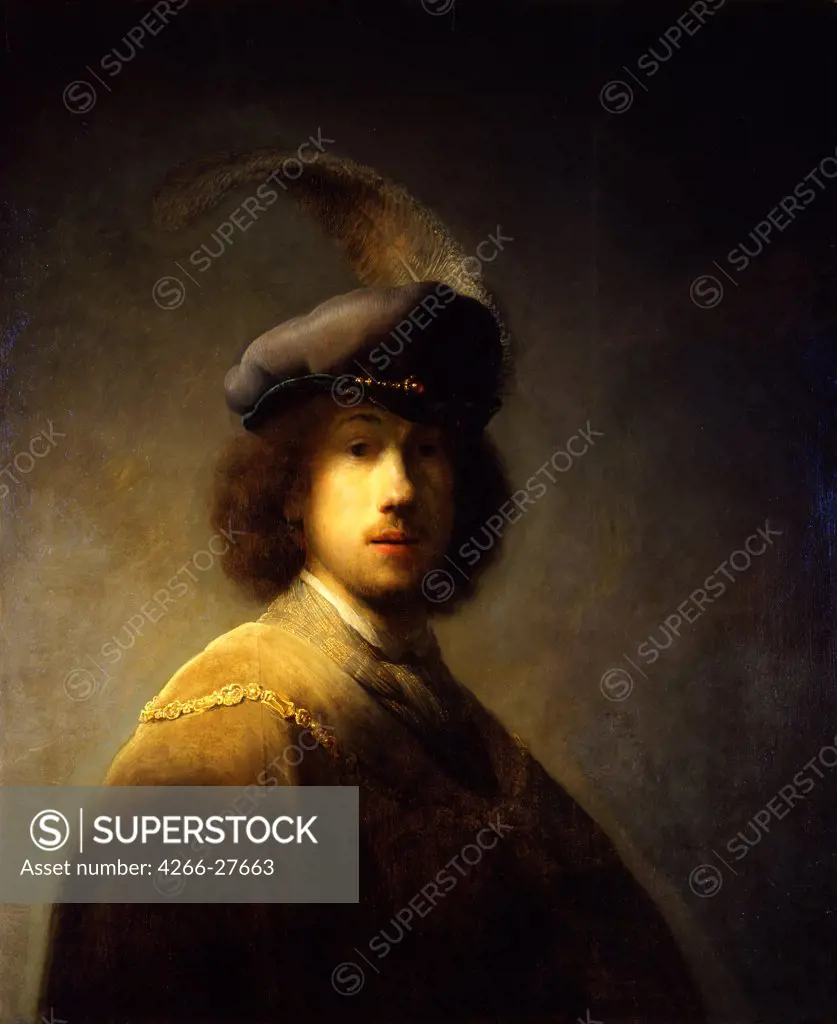 Self-Portrait, Aged 23 by Rembrandt van Rhijn (1606-1669) / Isabella Stewart Gardner Museum, Boston / Baroque / 1629 / Holland / Oil on wood / Portrait / 89,7x73,5