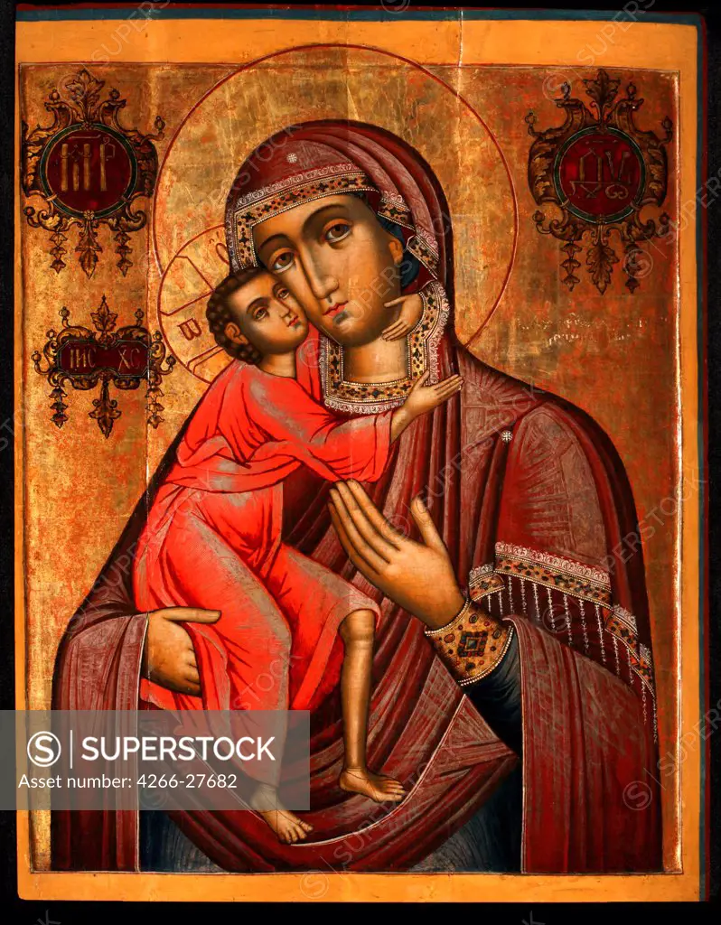 The Feodorovskaya Mother of God by Russian icon   / Private Collection / Russian icon painting / 17th century / Russia / Tempera on panel / Bible /