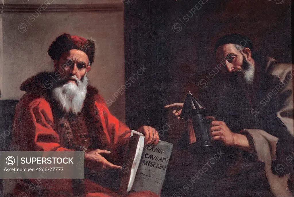 Diogenes and Plato by Preti, Mattia (1613-1699) / Musei Capitolini, Rome / Baroque / 1649 / Italy, Roman School / Oil on canvas /  / 101x151
