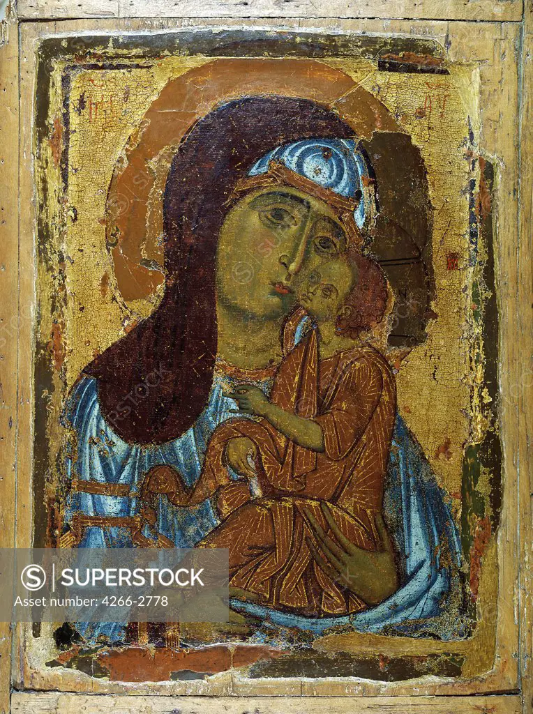 Russian icon, tempera on panel, 13th century, Russia, Moscow, Cathedral of the Dormition in the Kremlin, 56x42