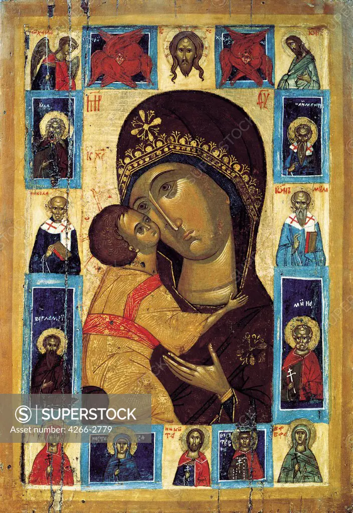 Russian icon, tempera on panel, 16th century, St. Petersburg, State Russian Museum, 69, 8x48, 2