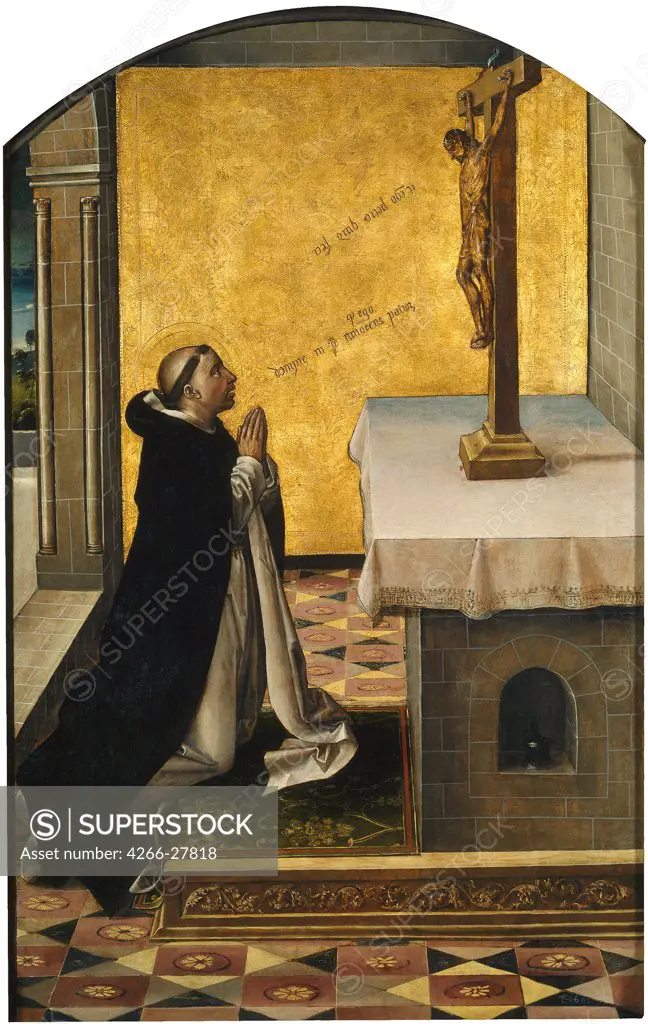 Saint Peter Martyr at Prayer by Berruguete, Pedro (1450-1503) / Museo del Prado, Madrid / Gothic / 1493-1499 / Spain / Oil on wood / Bible / 133x86