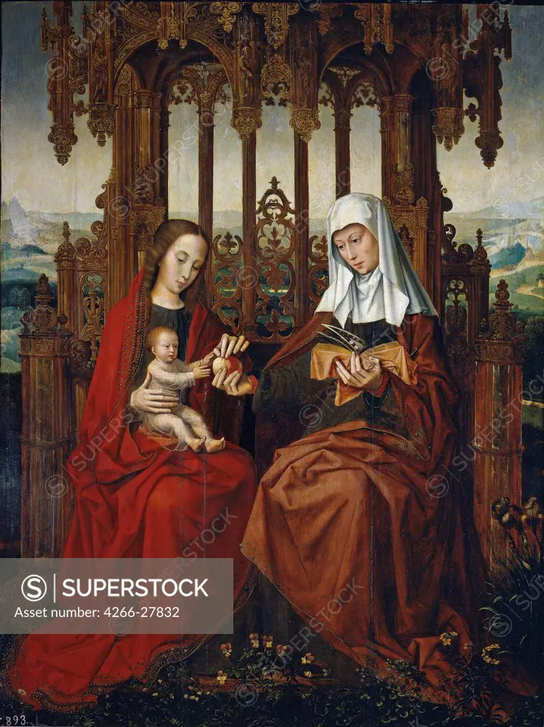 The Virgin and Child with Saint Anne by Benson, Ambrosius (1495-1550) / Museo del Prado, Madrid / Early Netherlandish Art / ca 1528 / The Netherlands / Oil on wood / Bible / 125x90