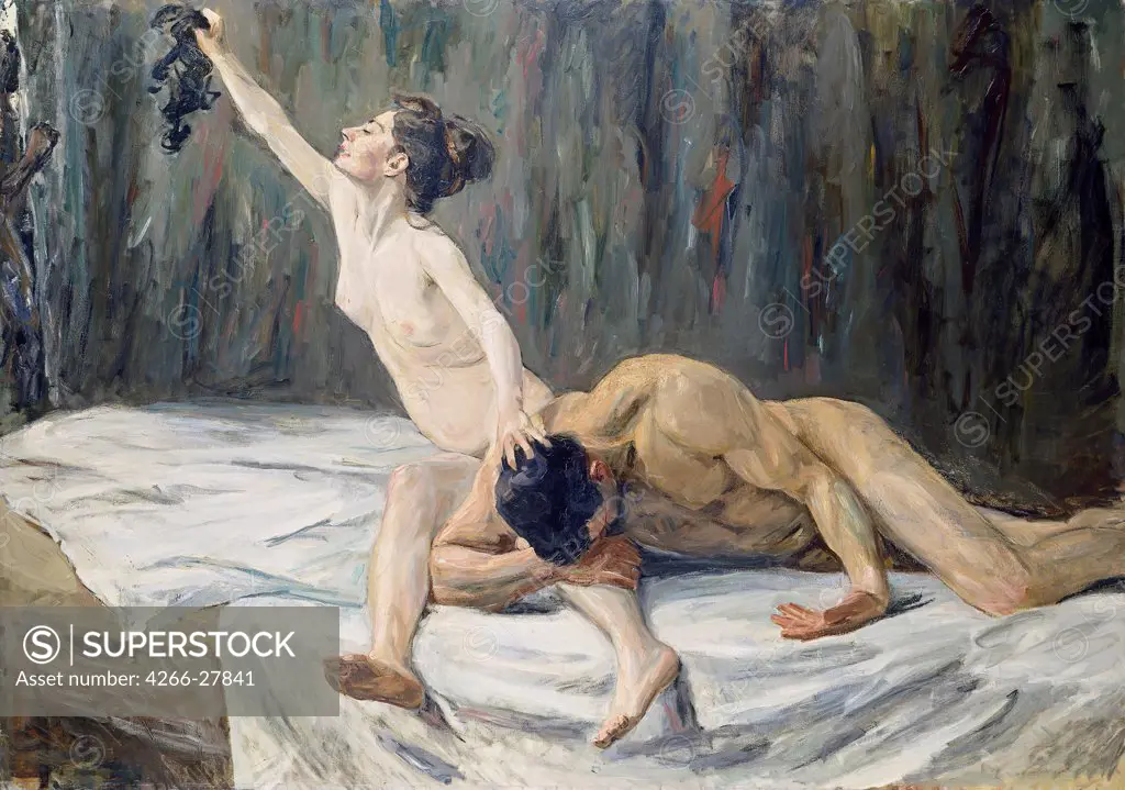 Samson and Delilah by Liebermann, Max (1847-1935) / Stadtische Galerie im Stadelschen Kunstinstitut, Frankfurt am Main / Realism / 1902 / Germany / Oil on canvas / Bible / 151,2x212