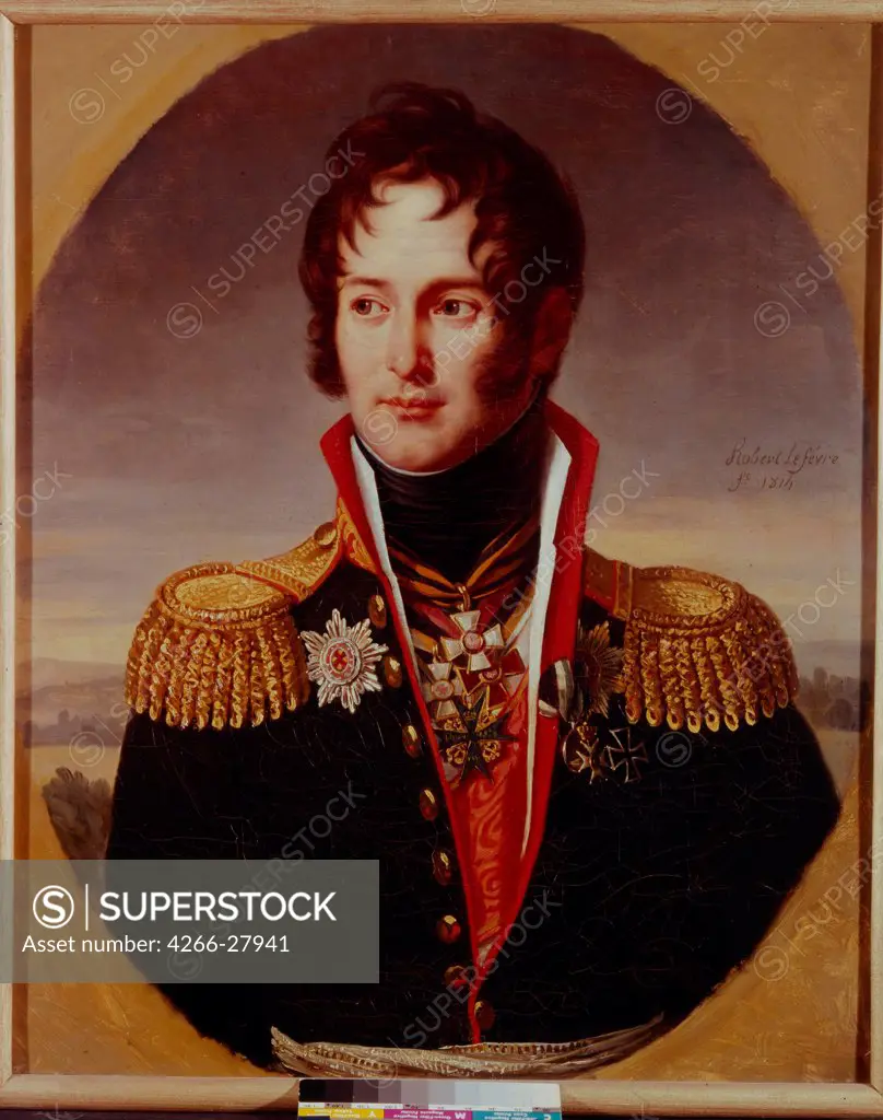 Portrait of Pyotr Alexandrovich Chicherin (1778-1848) by Lefevre, Robert (1756-1830) / State Hermitage, St. Petersburg / Classicism / 1814 / France / Oil on canvas / Portrait / 73x60