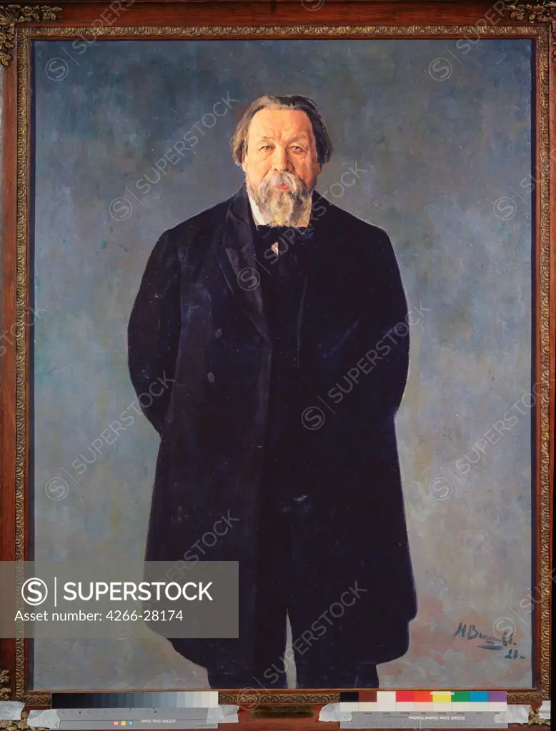 Portrait of the composer Mikhail Ippolitov-Ivanov (1859-1935) by Vysheslavtsev, Nikolai Nikolayevich (1890-1952) / State P. Tchaikovsky Memorial Museum, Klin / Russian Painting, End of 19th - Early 20th cen. / 1928 / Russia / Oil on canvas / Music, Dance