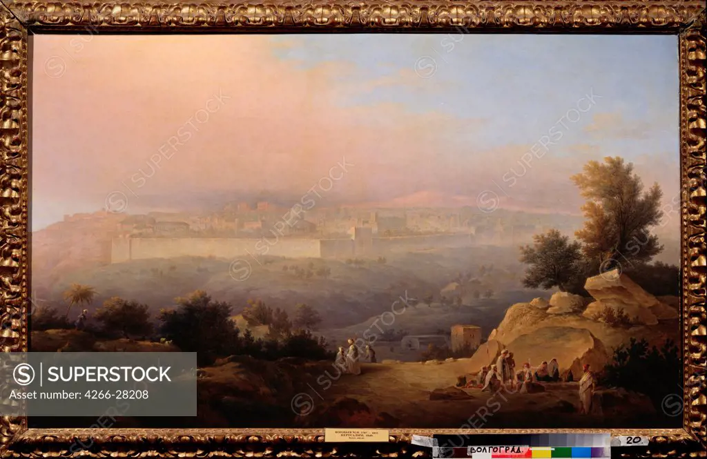 Jerusalem by Vorobyev, Maxim Nikiphorovich (1787-1855) / Regional Art Gallery, Volgograd / Classicism / 1849 / Russia / Oil on canvas / Landscape / 83x133