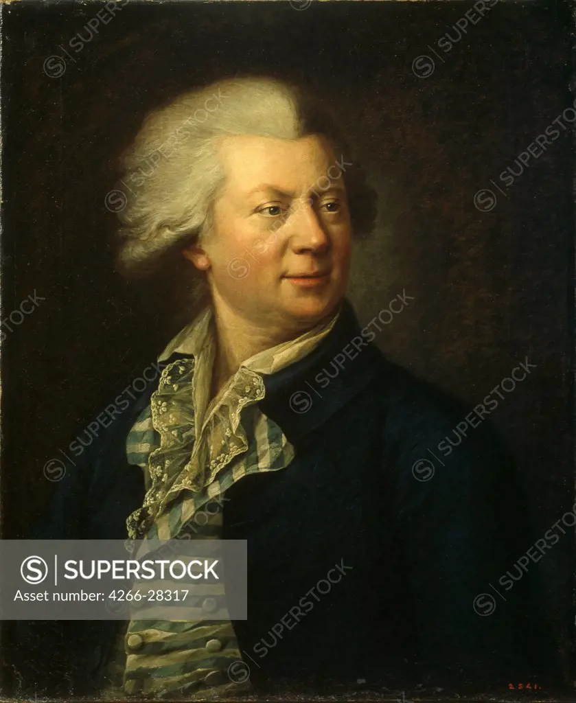 Portrait of the architect Yury (Georg Friedrich) Veldten (1730-1801) by Shchukin, Stepan Semyonovich (1762-1828) / State Russian Museum, St. Petersburg / Russian Art of 18th cen. / 1786 / Russia / Oil on canvas / Portrait / 60x47