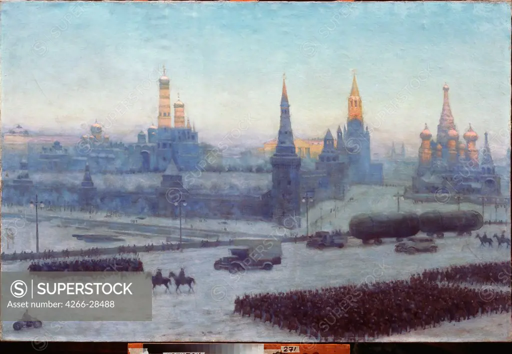Moscow Morning by Yuon, Konstantin Fyodorovich (1875-1958) / State Art Museum, Irkutsk / Soviet Art /  / Russia / Oil on canvas / History / 100x150