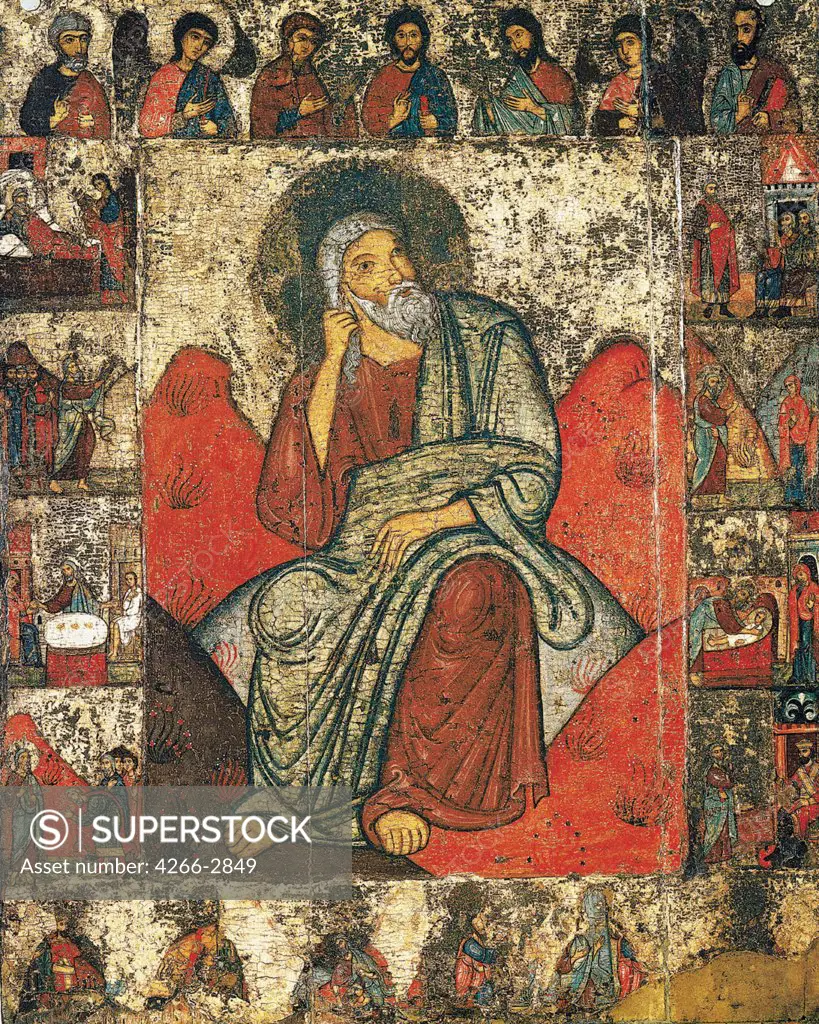 Russian icon by unknown painter, tempera on panel, Pskov School, Russia, Moscow, State Tretyakov Gallery, 141x111