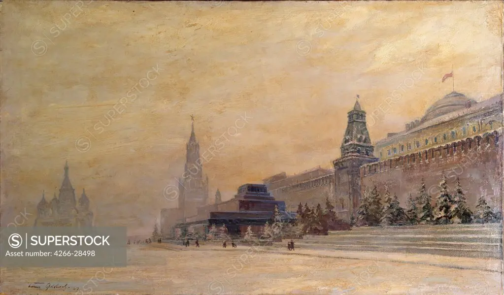 The Kremlin. A frosty Day by Yakovlev, Boris Nikolayevich (1890-1972) / Museum of Architecture and Art, Alupka / Soviet Art / 1947 / Russia / Oil on canvas / Landscape / 65x110