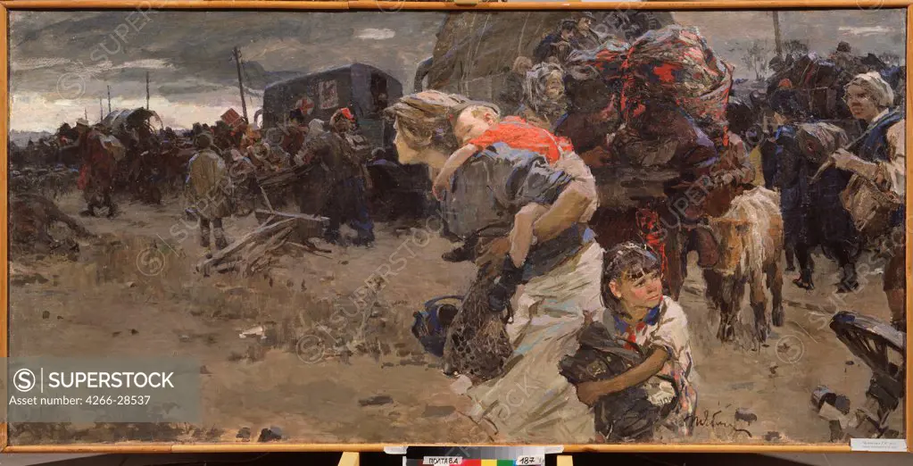 Approach to the Foe by Yablonskaya, Tatyana Nilovna (1917-) / Regional Art Museum, Poltava / Soviet Art /  / Russia / Oil on canvas / Genre,History / 109,5x227