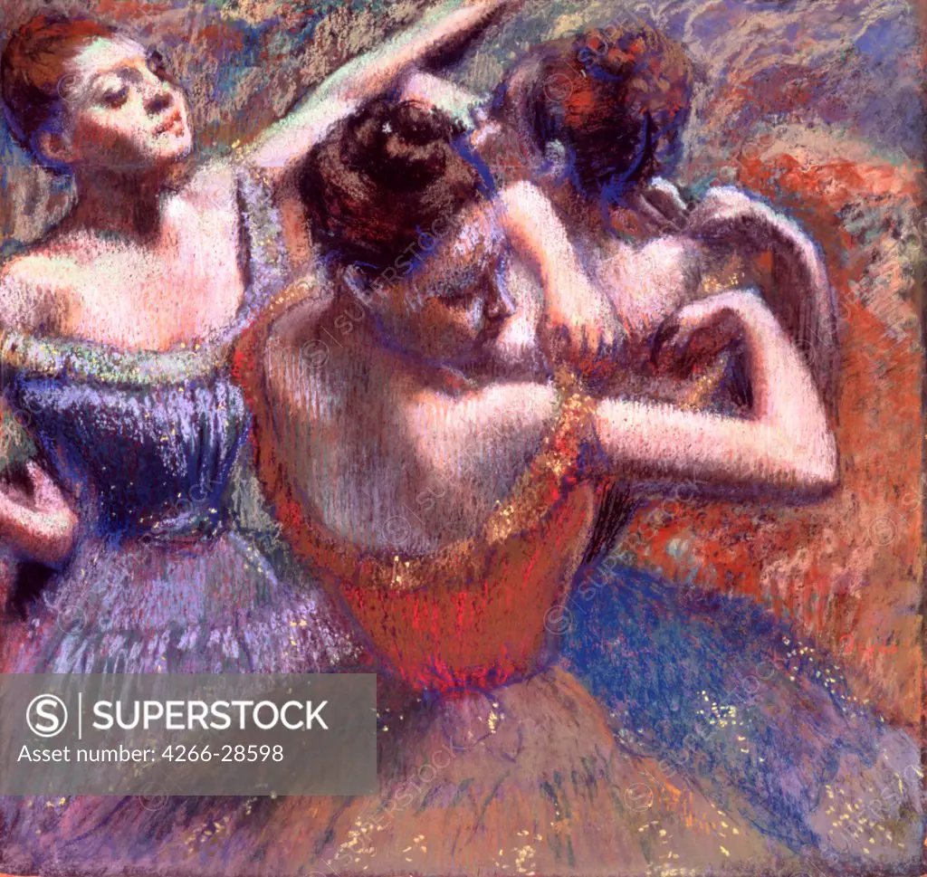 The Dancers by Degas, Edgar (1834-1917) / Toledo Museum of Art, Toledo, Ohio / 1899 / France / Pastel on paper / Music, Dance / 64,8x62,2