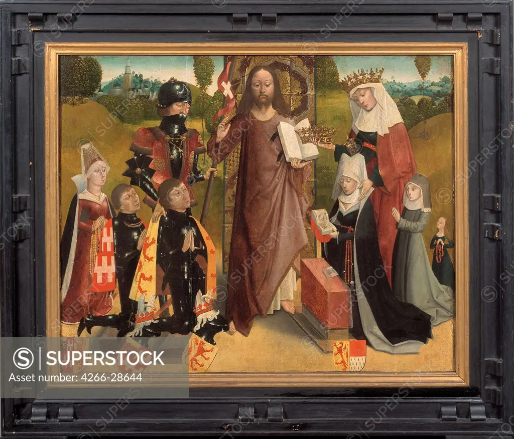 Memorial tablet of Lord Raas of Haamstede by Anonymous   / Centraal Museum, Utrecht / Between 1452 and 1465 / The Netherlands / Oil on wood / Bible / 120,6x109