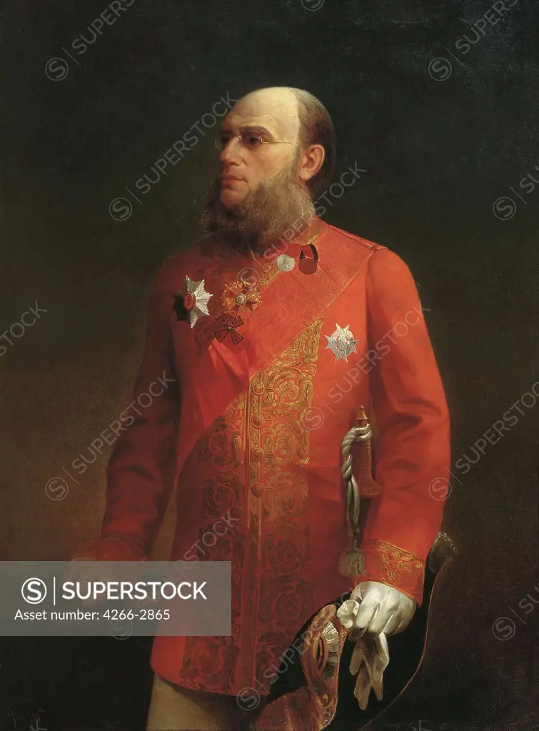 Portrait of Semenov-Tyan-Shansky by Alexei Mikhailovich Kolesov, oil on canvas, 1874, 1834-1902, Russia, Yakutsk, State Art Museum of Sakha (Yakutia) Republic