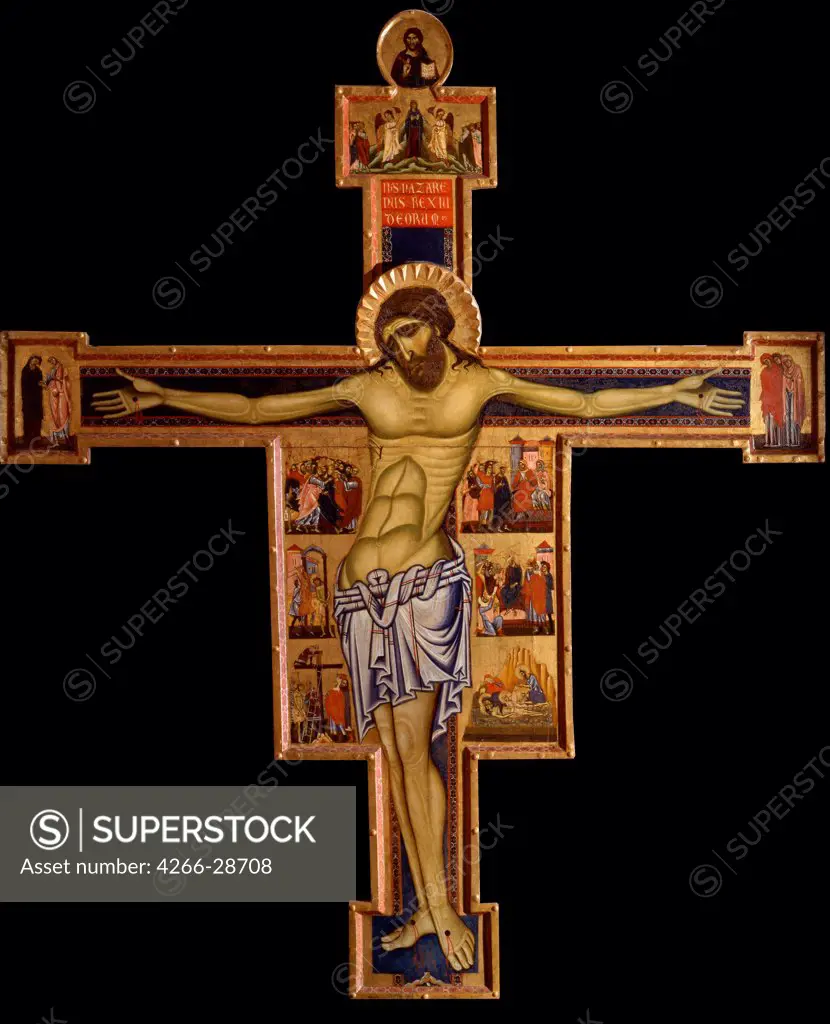 The Crucifix by Coppo di Marcovaldo (1225-1274) / Palazzo Comunale, San Gimignano / ca 1260 / Italy, School of Siena / Tempera on panel / Bible /