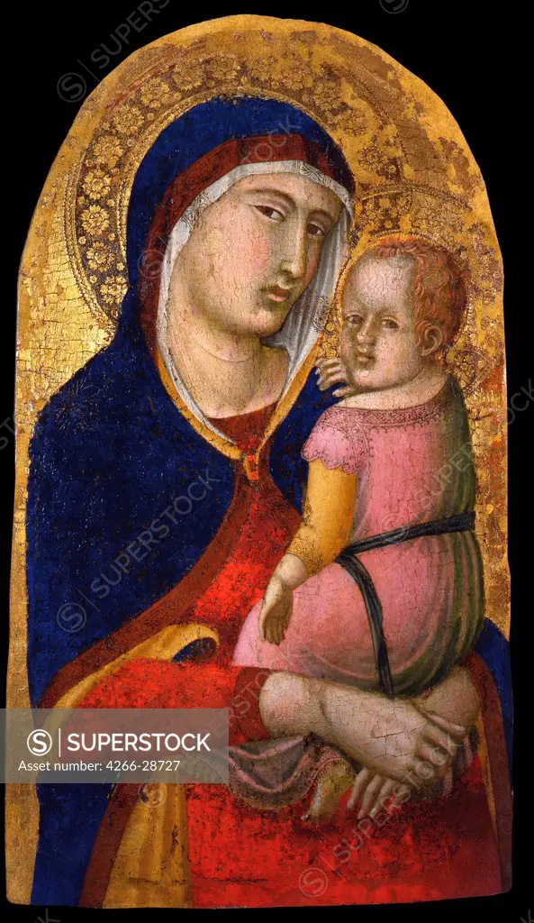 Madonna with Child by Lorenzetti, Pietro (ca 1300-ca 1348) / Museo di arte sacra della Val d'Arbia / ca 1340 / Italy, School of Siena / Tempera on panel / Bible / 75x44,5