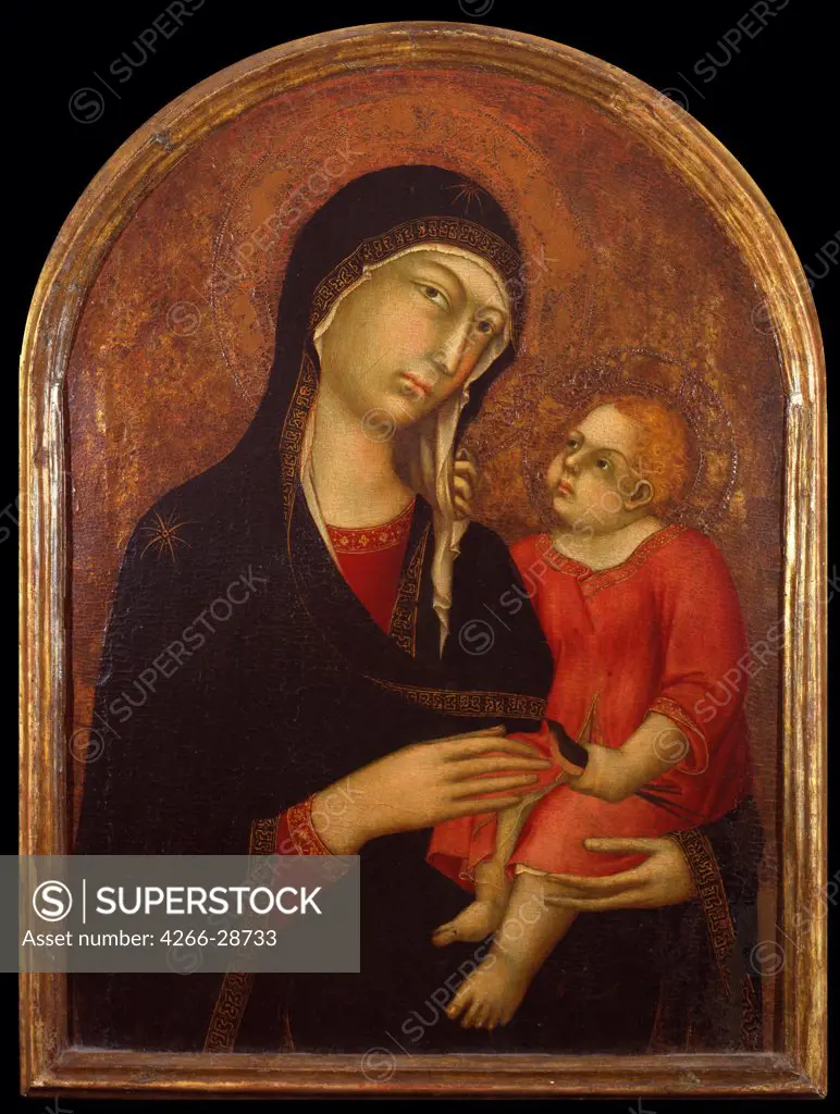 Virgin and Child by Martini, Simone, di (1280/85-1344) / Museo di San Giovanni (Castiglione d'Orcia) / First third of the 14th cen. / Italy, School of Siena / Tempera on panel / Bible / 80,5x61