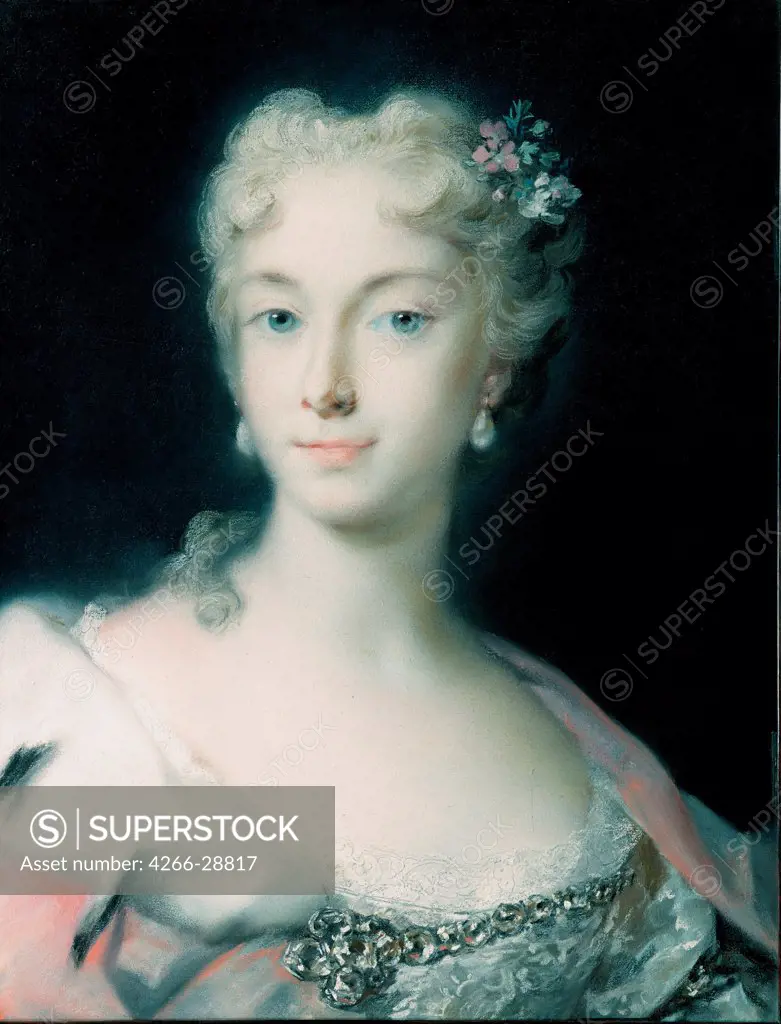 Maria Theresa, Archduchess of Habsburg (1717-1780) by Carriera, Rosalba Giovanna (1657-1757) / Dresden State Art Collections / 1730 / Italy, Venetian School / Pastel on paper / Portrait / 45x34,5