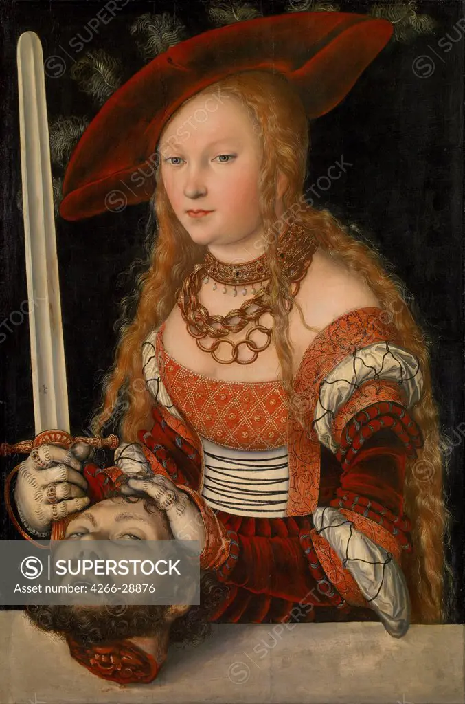 Judith with the Head of Holofernes by Cranach, Lucas, the Elder (1472-1553) / Art History Museum, Vienne / ca 1530 / Germany / Oil on wood / Bible / 87x56
