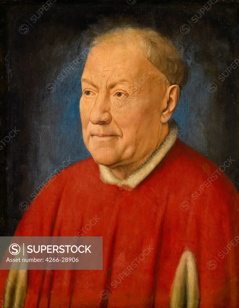 Cardinal Niccolo Albergati (1375-1443) by Eyck, Jan van (1390-1441) / Art History Museum, Vienne / ca 1435 / The Netherlands / Oil on wood / Portrait / 34x29,5