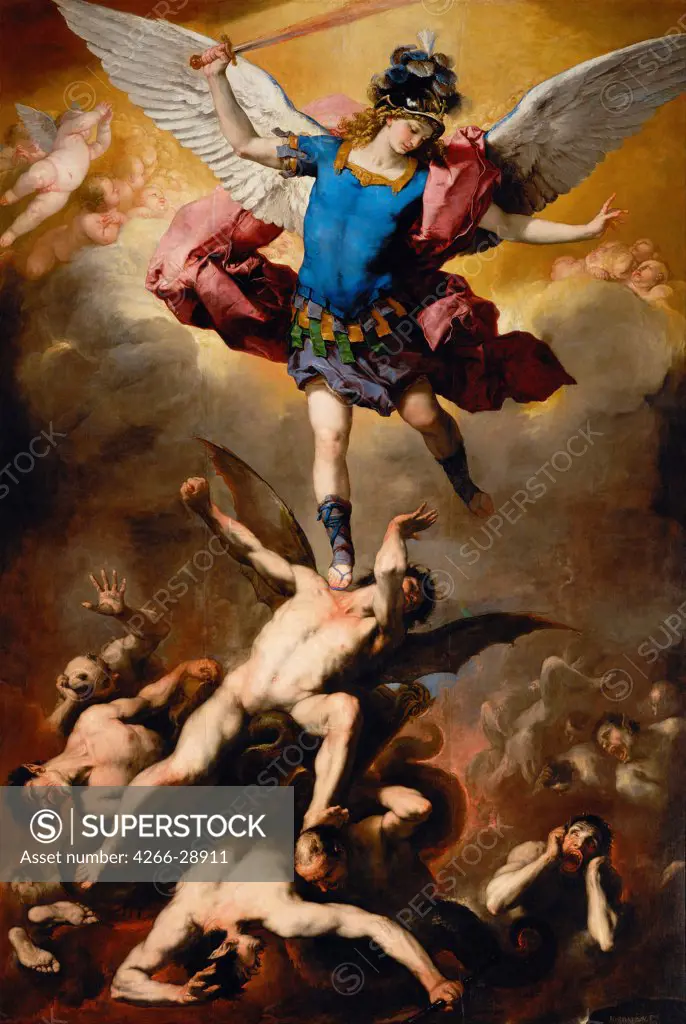 The Fall of the Rebel Angels by Giordano, Luca (1632-1705) / Art History Museum, Vienne / c. 1660 / Italy, School of Neaple / Oil on canvas / Bible / 419x283