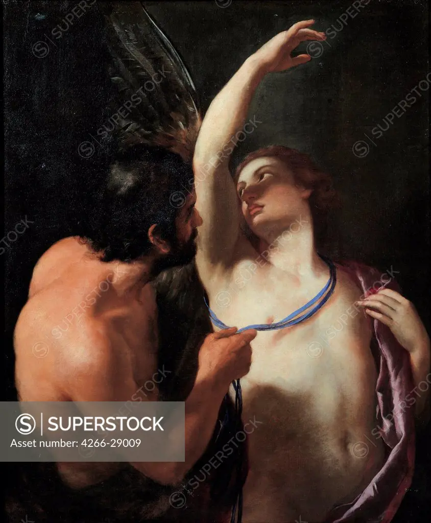Daedalus and Icarus by Sacchi, Andrea (1599-1661) / Musei di Strada Nuova, Genoa / c. 1645 / Italy, Roman School / Oil on canvas / Mythology, Allegory and Literature / 147x117